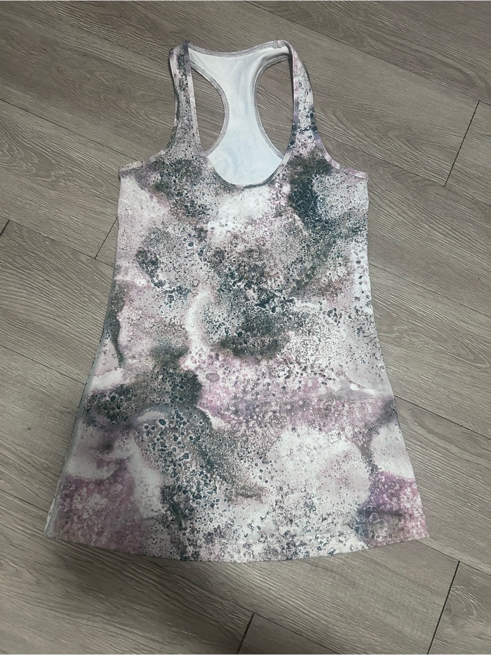 lululemon athletica Marble Print Racerback Tank Top in Pink and Gray
